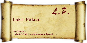 Laki Petra névjegykártya